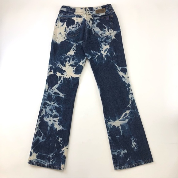 Vintage acid wash flare jeans HOLLYWOOD Size 28inches 80s 90s low rise - Picture 10 of 12